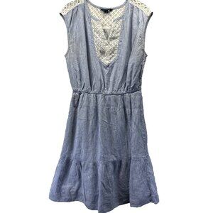 Tommy Hilfiger Women's Dress Size Large Sleeveless Tiered Layered Lined Prairie